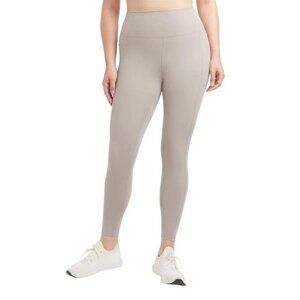 NEW Danskin Women's L Lightweight Tight High-Waist Leggings Beige G1764
